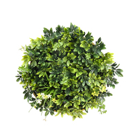 YES4HOMES Artificial Green Wall Plant Garden Panel Daffodil Smile Disc Art 50cm Grassy  UV Resistant Frame