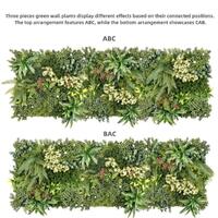 YES4HOMES 3 Artificial Plant Wall Grass Panels Vertical Garden Foliage Tile Fence 50X50 CM
