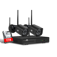 UL-tech CCTV Wireless Security Camera System 4CH Home Outdoor WIFI 2 Square Cameras Kit 1TB