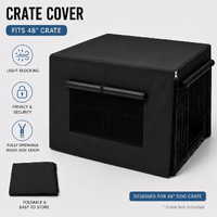 YES4PETS 48' Dog Cat Rabbit Collapsible Crate Pet Cage Canvas Cover
