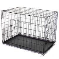 24' Collapsible Metal Dog Puppy Crate Puppy Cage Cat Rabbit Carrier