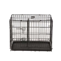 24' Collapsible Metal Dog Rabbit Crate Puppy Cage Cat Carrier With Divider