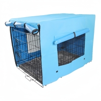 YES4PETS 30' Portable Foldable Dog Cat Rabbit Collapsible Crate Pet Cage with Blue Cover Mat