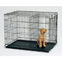 36' Collapsible Metal Dog Cat Crate Cage Cat Carrier With Divider