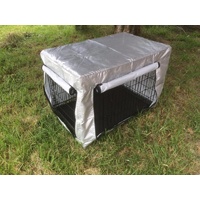 42' Collapsible Metal Dog Crate Cat Cage With Cover