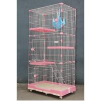 YES4PETS 195 cm XL Pink Pet 4 Level Cat Kitten Cage House With Litter Tray 99x63x195 cm