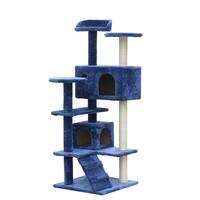 YES4PETS 130 cm Blue Cat Scratching Post Tree  Scratcher Pole-Blue