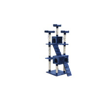 180 cm Cat Kitten Scratching Post Tree W ladder-Blue
