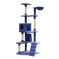 YES4PETS 193cm Cat Scratching Tree Post Sisal Pole Scratching Post Scratcher Tower Condo Blue