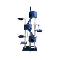 YES4PETS 244 cm XL Multi Level Cat Scratching Post Tree Scratcher Pole- Blue