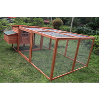 Large Chicken Coop Rabbit Hutch Ferret Cage Hen Chook House With Run