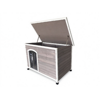 YES4PETS XL Timber Pet Dog Kennel House Puppy Wooden Timber Cabin With Stripe