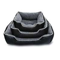 YES4PETS Large Washable Soft Pet Dog Puppy Cat Bed Cushion Mattress-Black