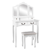 Artiss Dressing Table with Mirror - White