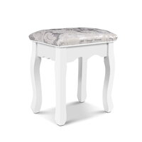Artiss Dressing Table Stool Bedroom White Make Up Chair Fabric Furniture
