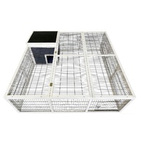 YES4PETS Rabbit Hutch Chicken Coop Ferret Cage Hen Chook Cat House 160X160X55.9 CM