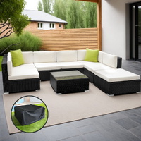 Gardeon 8-Piece Outdoor Sofa Set Wicker Couch Lounge Setting Cover