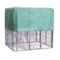 YES4PETS XXXXL Walk-in Bird Cat Dog Chicken Rabbit Cage Pet Parrot Aviary  Perch 219x158x203cm With Green Cover