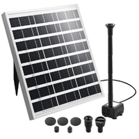 Solar Pond Pump Powered Outdoor Garden Water Pool Kit Large Panel 8.2 FT