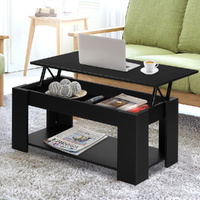 Artiss Coffee Table Lift-top Coffee Table Black