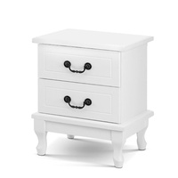 Artiss Bedside Table Storage Lamp Side Nightstand Unit Cabinet Bedroom White