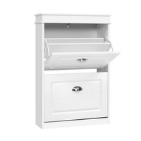 Shoe Cabinet Shoes Storage Rack White Organiser Shelf Cupboard Drawer 12 Pairs