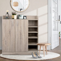 Artiss 2 Doors Shoe Cabinet Storage Cupboard - Wood