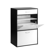 Artiss 6 Tier Shoe Cabinet - Black & White
