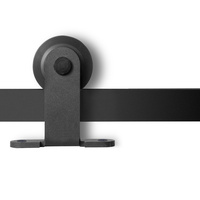 2M Sliding Barn Door Hardware - Black