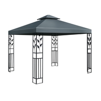 Instahut Gazebo 3x3m Party Marquee Outdoor Wedding Event Tent Iron Art Canopy Grey