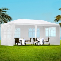 Instahut Gazebo 3x6m Marquee Wedding Party Tent Outdoor Camping Side Wall Canopy 4 Panel White