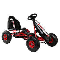 RIGO Kids Pedal Go Kart Car Ride On Toys Racing Bike Red