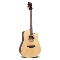 Alpha 41 Inch 5 Band Acoustic Guitar Full Size - Natural