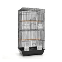 88 cm Black Medium Bird Canary Cage with Perch