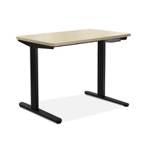 Artiss Electric Motorised Height Adjutable Standing Desk Black Frame - Natural Oak 100cmx60cm
