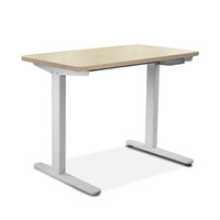 Artiss Electric Motorised Height Adjutable Standing Desk White Frame - Natural Oak 140cmx60cm