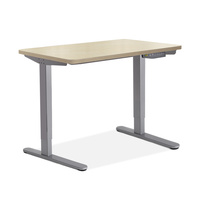 Artiss Electric Motorised Height Adjutable Standing Desk Grey Frame - Natural Oak 140cmx60cm