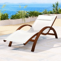 Gardeon Outdoor Wooden Sun Lounge Setting Day Bed Chair Garden Patio Furniture