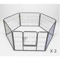YES4PETS 2 X 6 Panel 60 cm Heavy Duty Pet Dog Puppy Cat Rabbit Exercise Playpen Fence