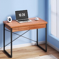 Artiss Computer Desk Drawer Storage Walnut 100CM