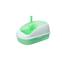 YES4PETS Medium Portable Cat Toilet Litter Box Tray with Scoop Green