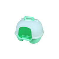 Portable Hooded Cat Kitten Toilet Litter Box Tray House with Handle and Scoop