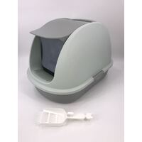 YES4PETS XL Portable Hooded Cat Toilet Litter Box Tray House w Charcoal Filter and Scoop