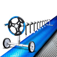 Aquabuddy Solar Swimming Pool Cover Blanket Roller Wheel Adjustable 11 x 6.2M
