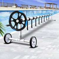 Aquabuddy Pool Cover Roller 5.5m Adjustable Swimming Pool Solar Blanket Reel Blue