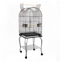 Large Bird Cage Budgie Parrot Aviary with Perch & Stand