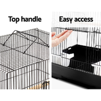  Medium Bird Cage with Perch - Black