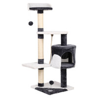  Cat Scratching Post Tree Post House Tower Cat Scratcher Pole - White and Grey