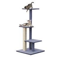  124 cm Cat Tree Scratcher Cat Scratching Post Tower Furniture- Grey