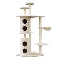 170cm Multi Level Cat Scratcher Scratching Post Tree Tower Furniture- Beige